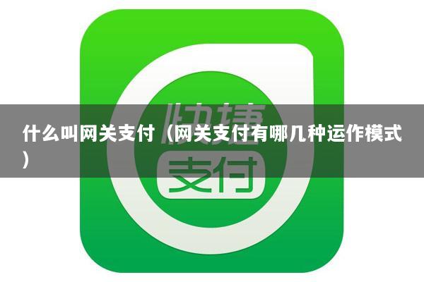 什么叫网关支付(网关支付有哪几种运作模式)
