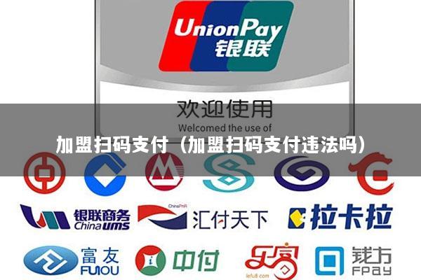 加盟扫码支付(加盟扫码支付违法吗)